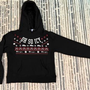 Champion Reverse Weave (2010-Present) “Oh so Icy” Black Hoodie